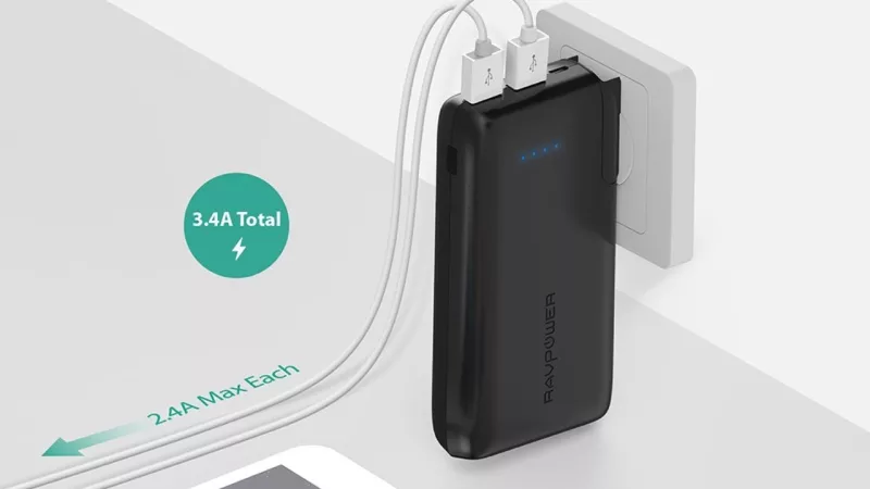 RAVPower 2-in-1 Wall Charger and Power Bank | $19 | Amazon | Promo code KINJA066